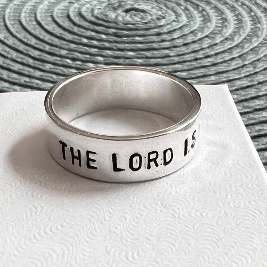 Personalized Bible Verse Ring - Sterling Silver - Christian Scripture-Jewelry - Inspirational Gift