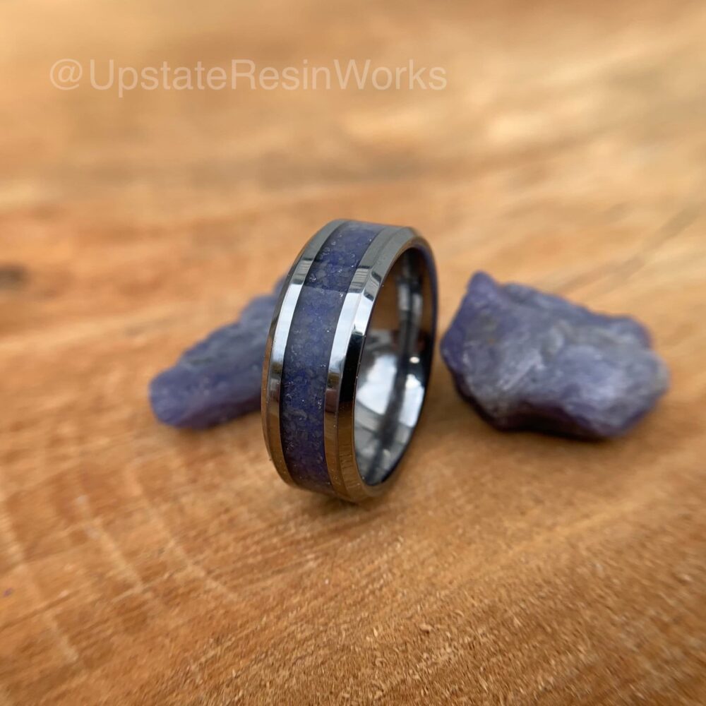 Real Tanzanite Ring, Band, Push Gift, Gemstone Rings, Vow Renewal, Wedding Engagement Promise Band