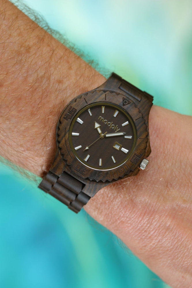 Wood Watch Men, Personalized Watch, Mens Wooden Custom Analog Wedding Gift For Him, Groom Husband Gift, Modply