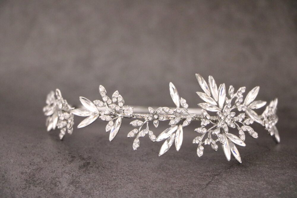 Rhinestone Bridal Headband, Wedding Hair Tiara Silver Headband Gold Crystal Rose Gold Tiara Hair Piece