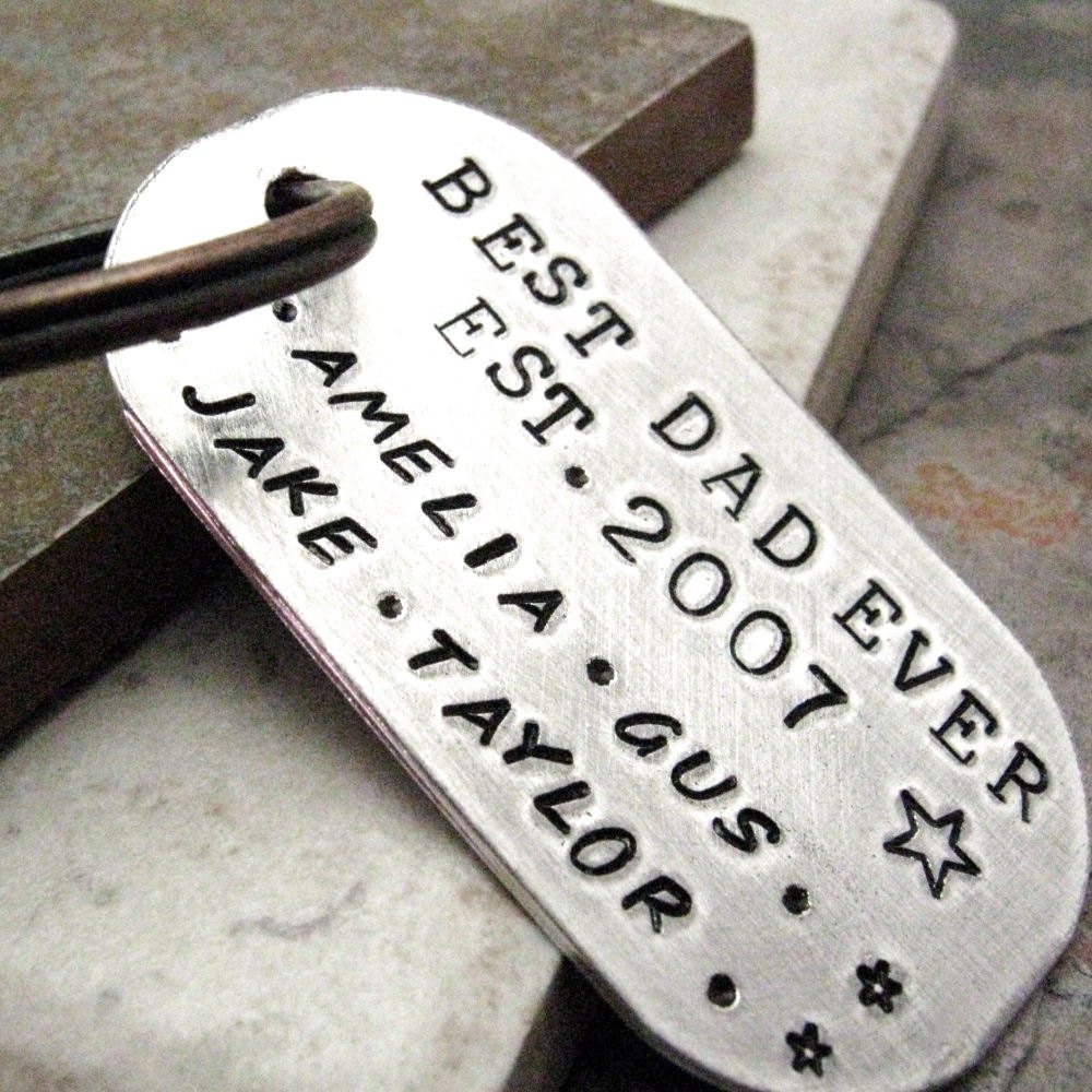 Best Dad Ever Keychain, Father's Day Gift, Daddy Keychain, Gifts For Dad, Keychian, Customize This With Names