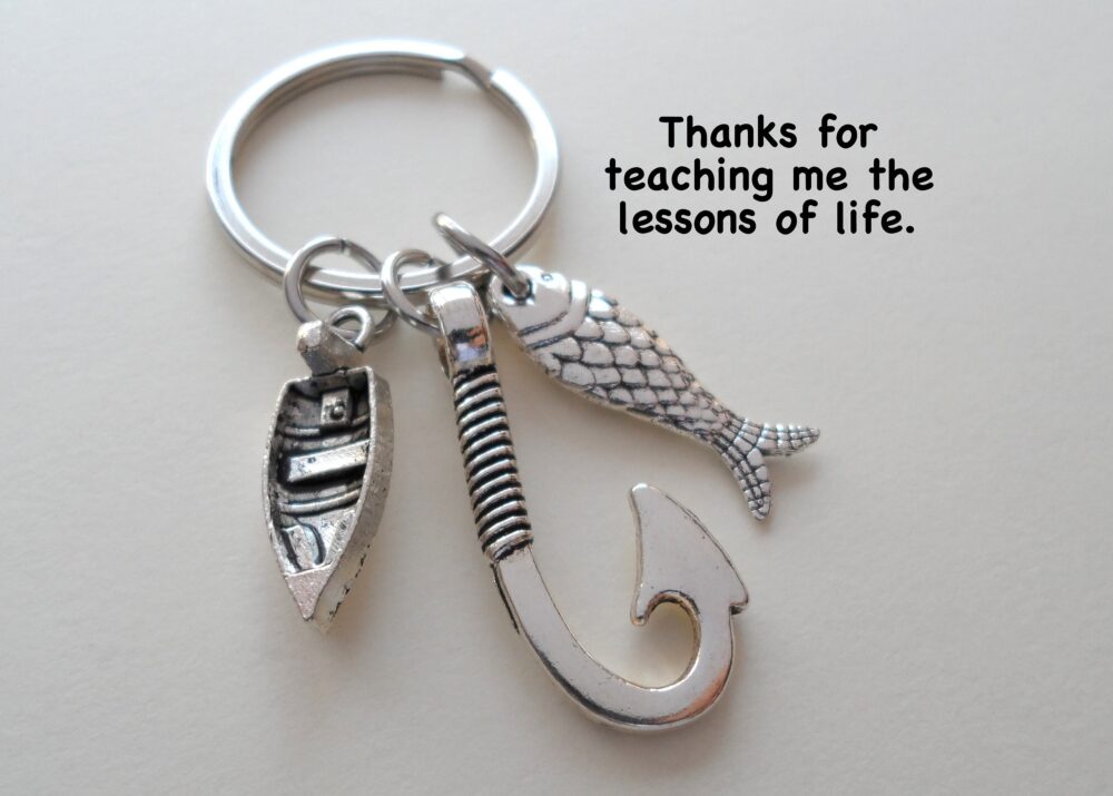 Fishing Keychain For Dad, Father's Day Gift Keychain, Fathers Gift, For Fisherman Dad Key Chain