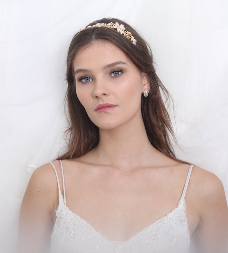 Bridal Earrings, Wedding Earring Jewelry, Bridal Small Earring, Gold Earrings, Bridal Jewellery. Wedding Accessories. Earing