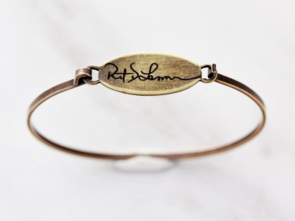 Signature Bracelet - Actual Handwriting Bracelet, Memorial Bangle, Gift For Her, Hnd