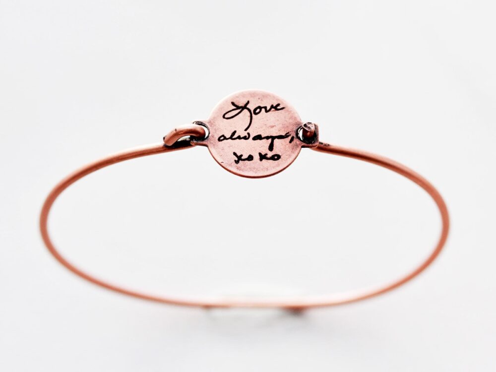 Signature Bracelet - Actual Handwriting Bracelet, Memorial Bangle, Gift For Her, Hnd