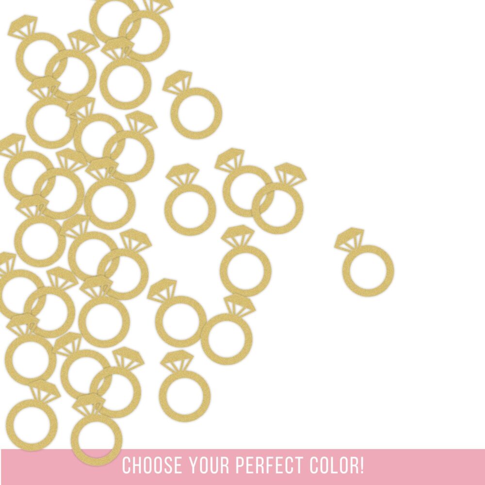 Ring Confetti Diamond Ring, Bridal Shower Decor, Engagement Party Decorations Idea