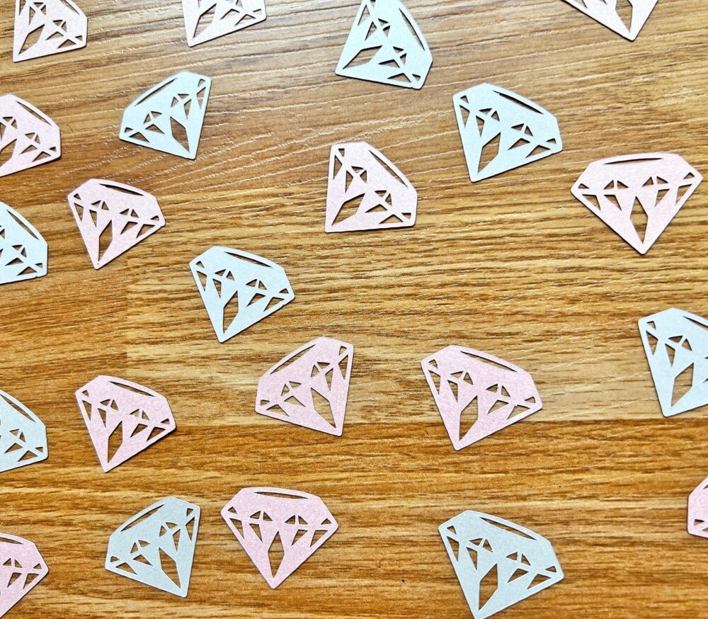 60Th Anniversary Decorations, Diamond Confetti, Gem Party Decoration, Bridal Shower Shine Bright Like A Diamond, She's