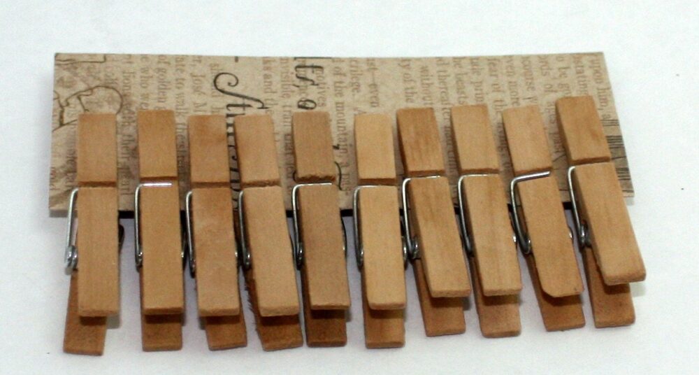 Tea Stained Clothespins 1.5" Rustic Wedding Photo Clips