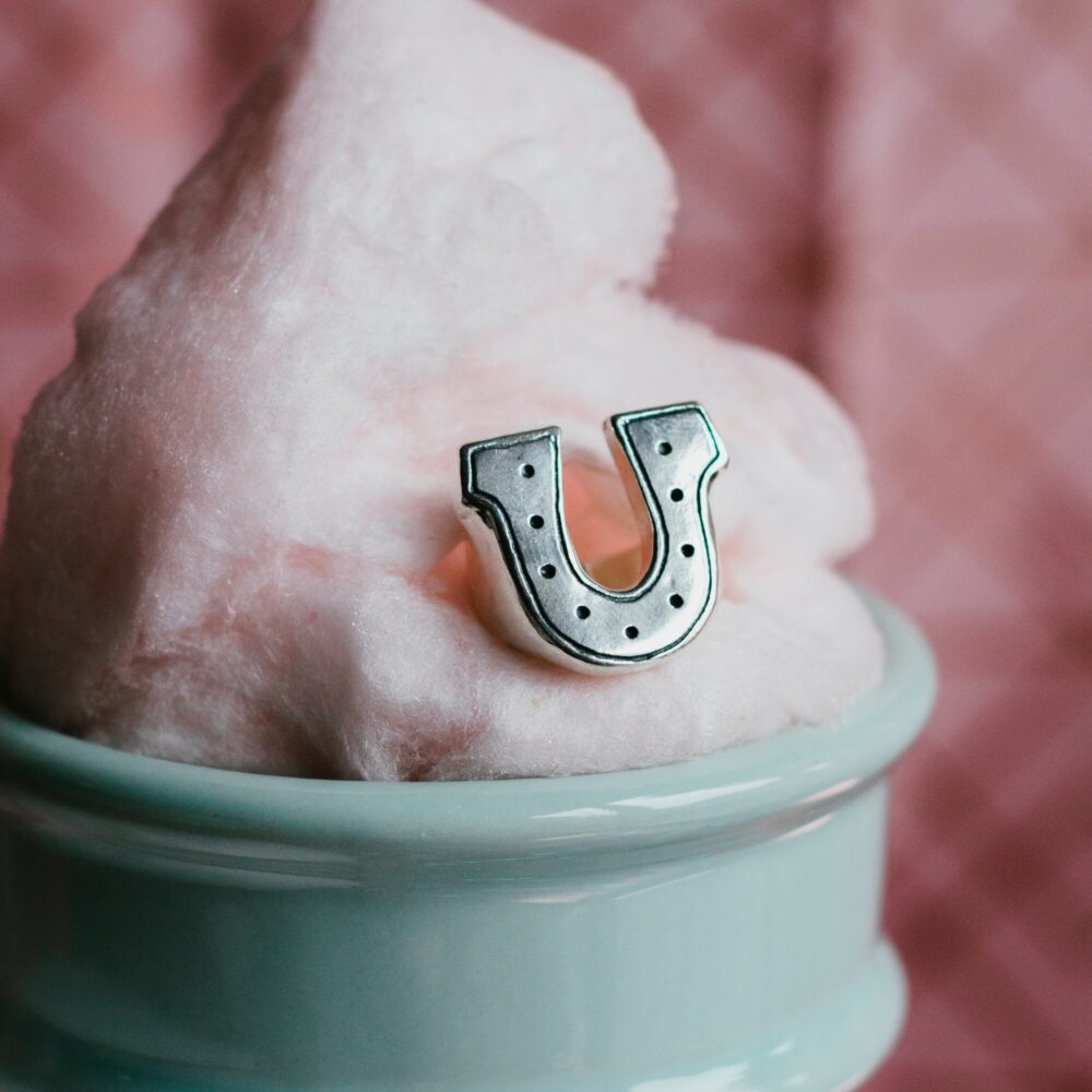 Lucky Horseshoe Ring, Heavy 925 Silver, Recycled