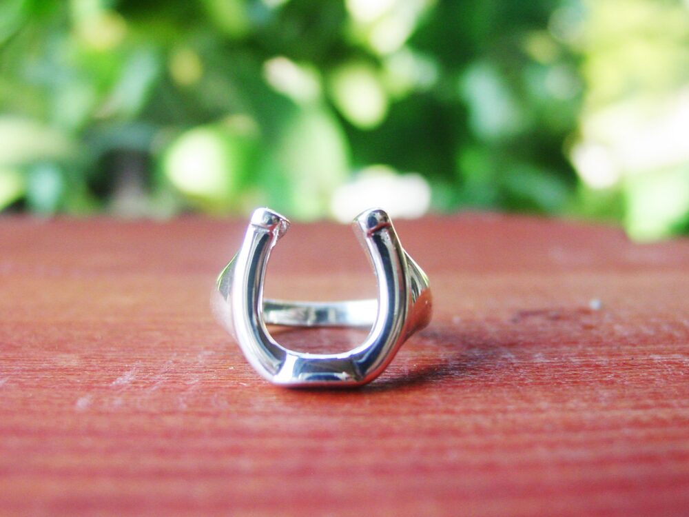 sterling Silver Horseshoe Ring Equestrian Jewelry Gift