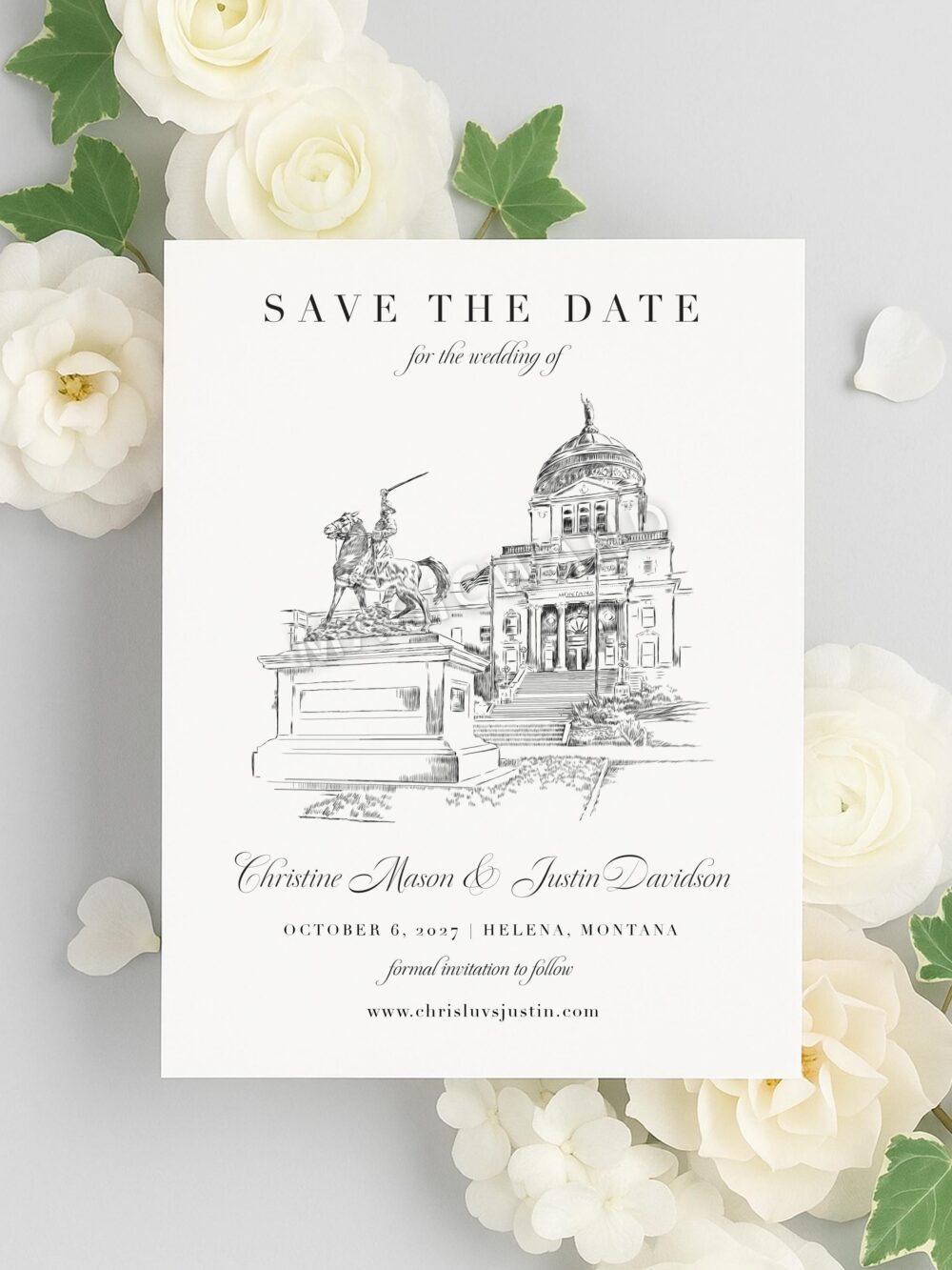 Helena Montana Save The Date Cards | Mountain Wedding Dates Destination Announcement | Set Of 25