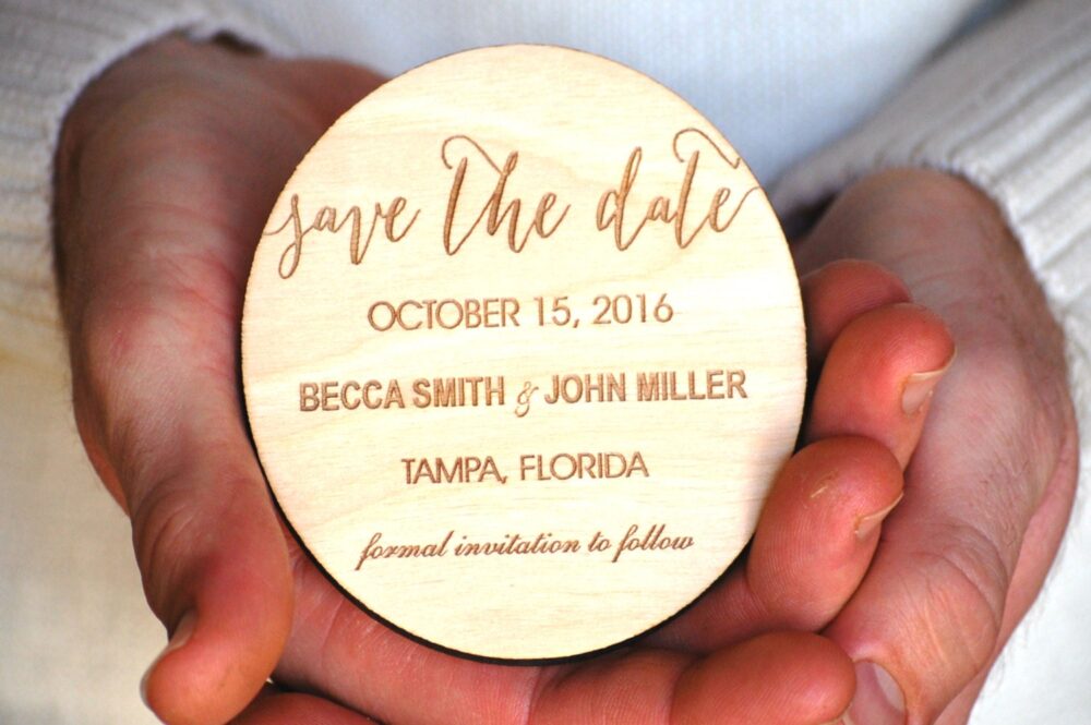 Wedding Save The Date Magnets Personalized Elegant Invitation Postcard Magnet