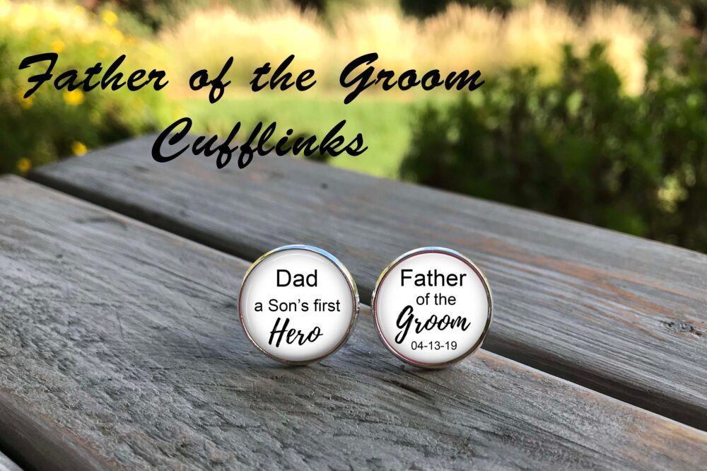 Father Of The Groom Gift, Father Groom Cufflinks - Personalized Gift For Groom, Groom Gift Dad