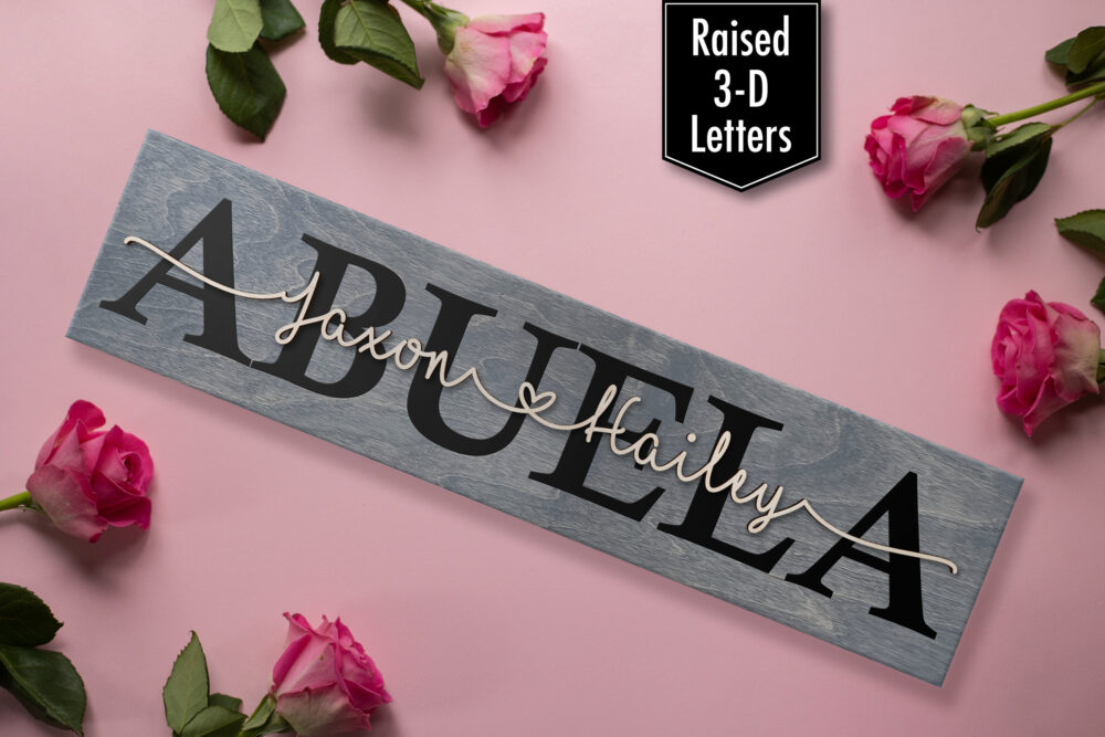 Regalo Del Día De La Madre Para Abuela | Abuela Sign Gift For Rustic Personalized Mothers Day