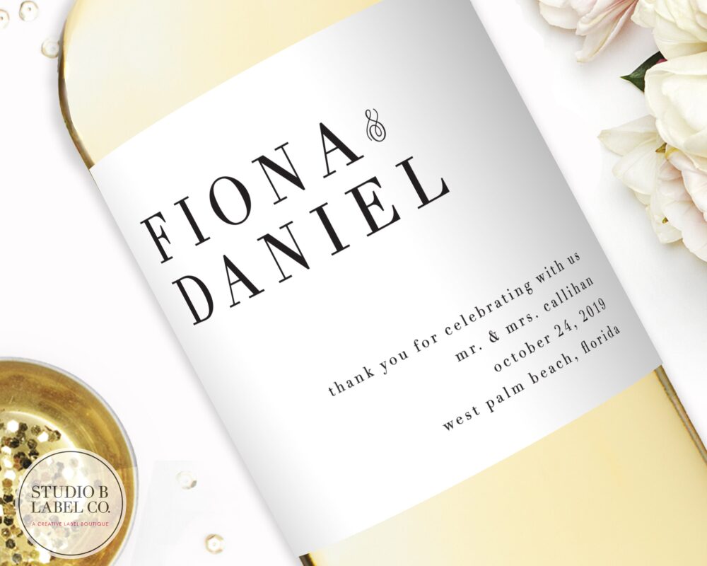 Champagne Label Wedding Favors - Favor Wine Mini Labels Engagement Bridal Shower Bulk