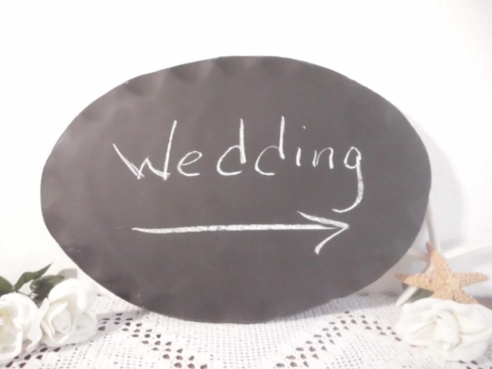 Wedding Chalkboard Sign Wall Hanging Blackboard Plaque Oval Signage Paris Chic French Country Farmhouse Beach Cottage Home Decor Gift Her