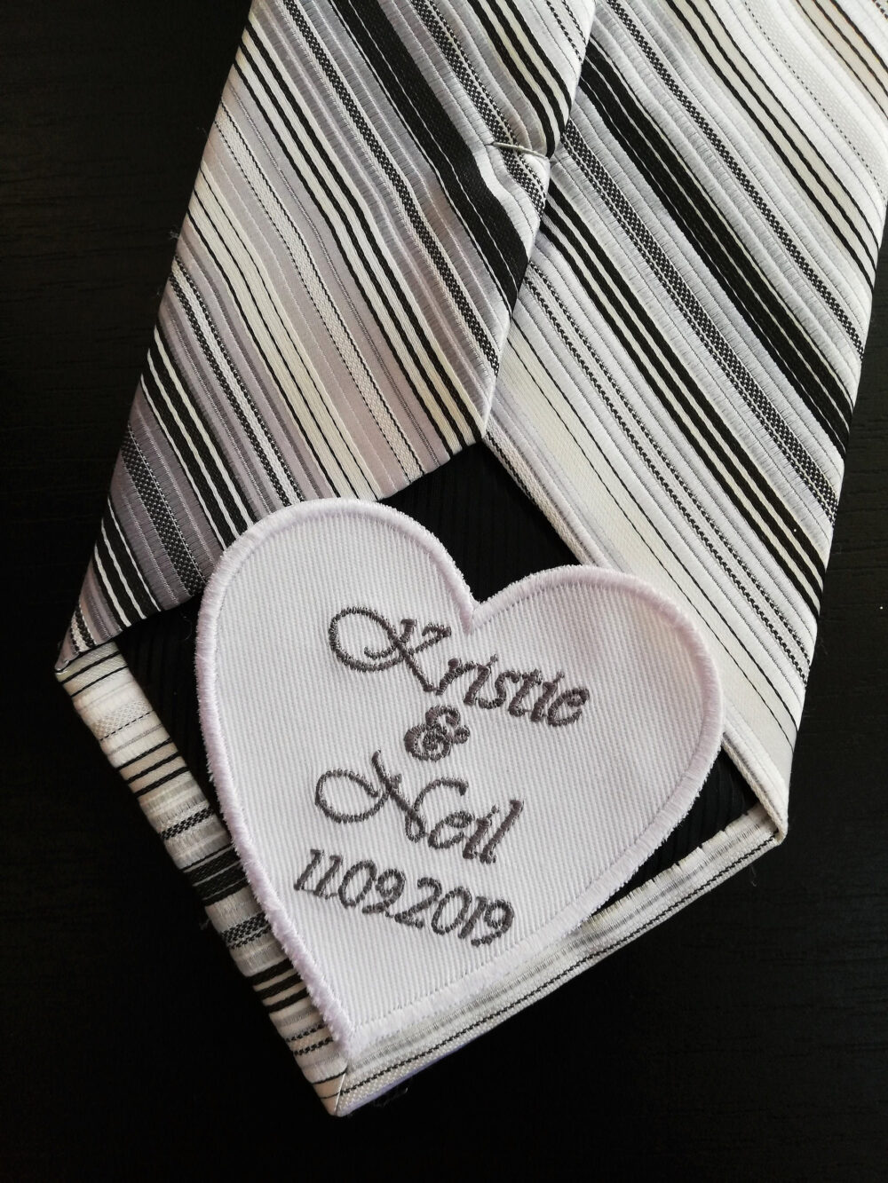 Wedding Tie Patch Groom Wedding Gifts From The Bride Day Gift Suit Label Custom Future Husband Embroidered