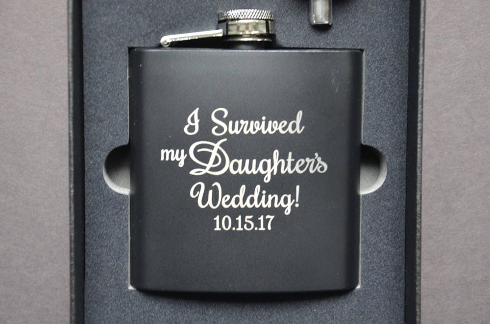 Personalized Wedding Flask Custom Engraved Father Of The Bride/Groom, Party Gift