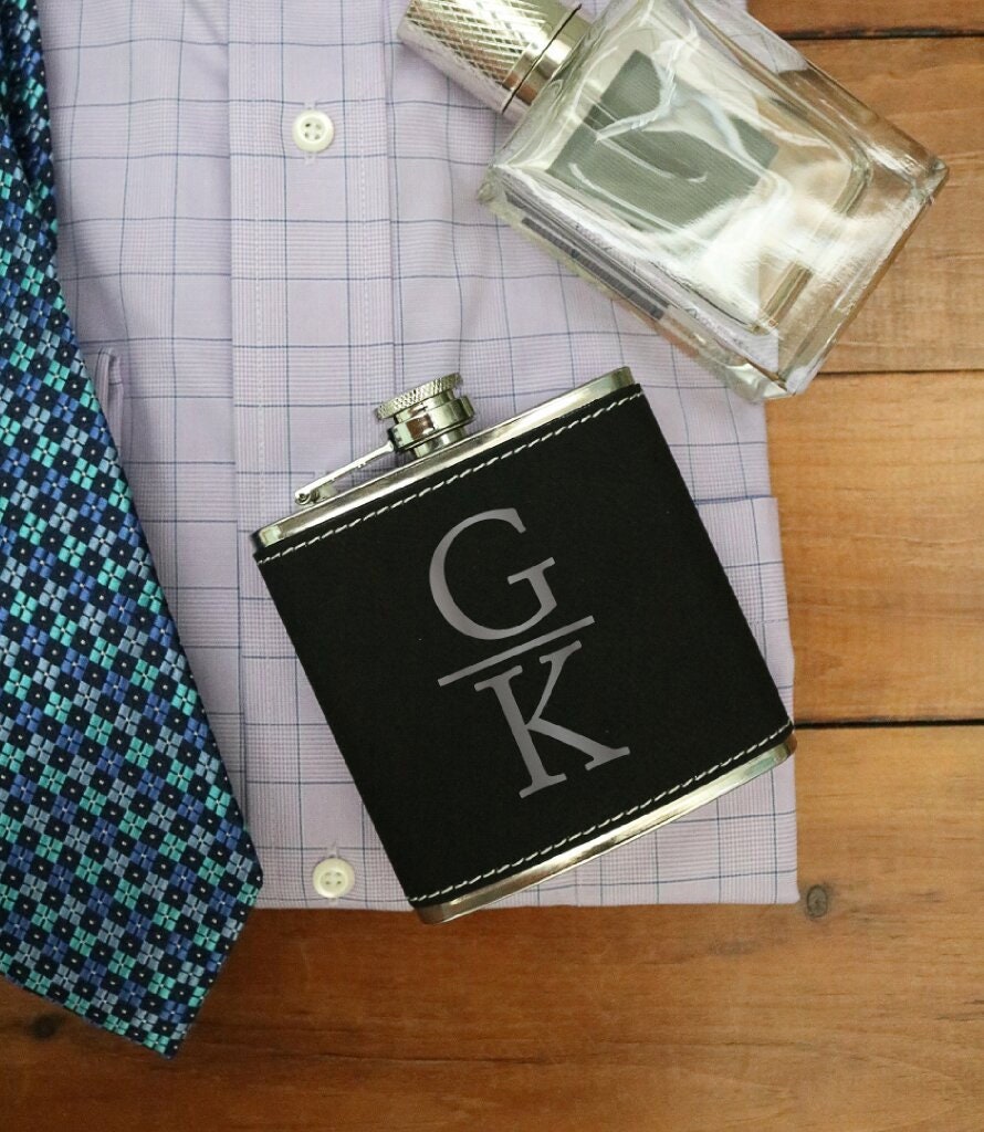 Personalized Initials Wedding Gift, Flask, Hip Custom Engraved Drink Flask