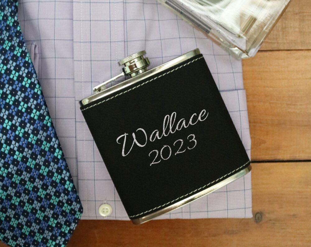 Personalized Wedding Flask, Custom Engraved Gift