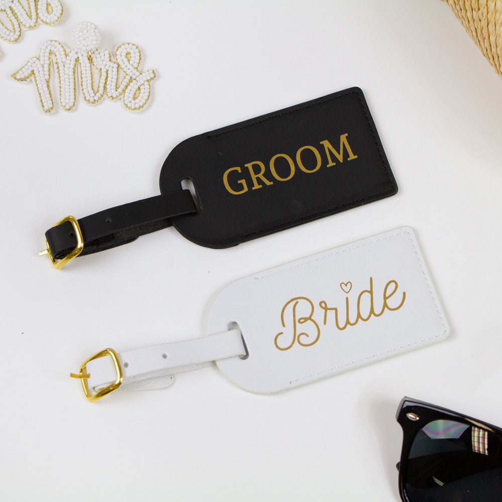 Luggage Tag, Wedding Favor Tags, Bridesmaid Gift, His Her Tag Favors, Wedding Mr & Mrs Luggage