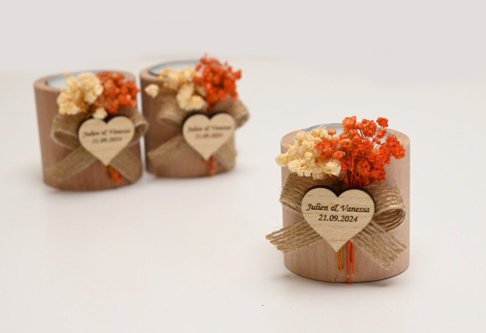 50 Pcs Wedding Candle Favors Personalized Rustic Bridal Shower Vintage