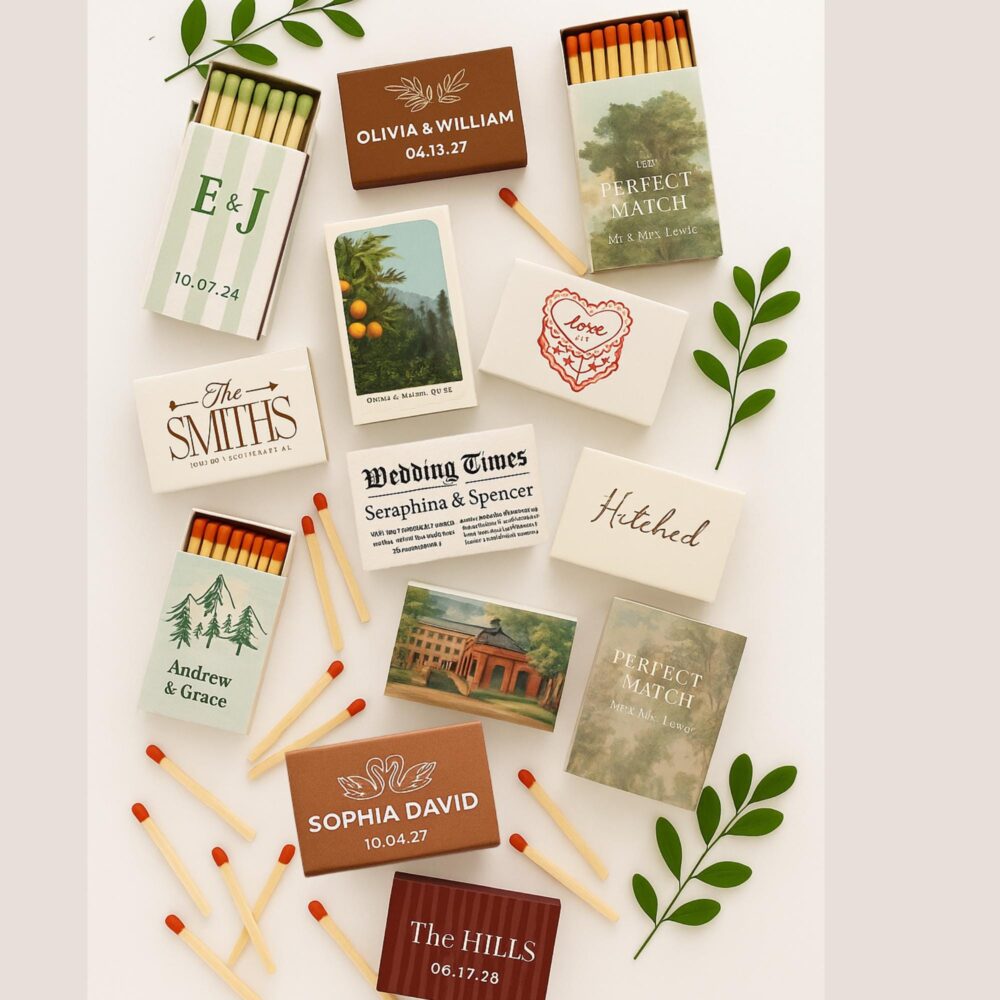 Custom Matchboxes Wedding Match Favors Boxes Candle Matches Party Bulk Wedding Favors Souvenirs House Decor Vintage