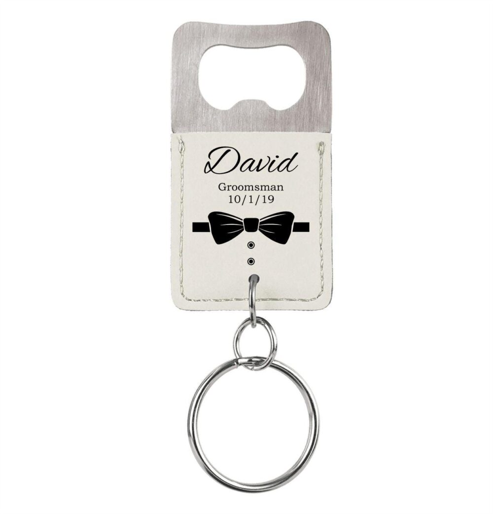 Custom Laser Engraved Bottle Opener Keychain, Wedding Favor Bottle Opener, Personalized Opener