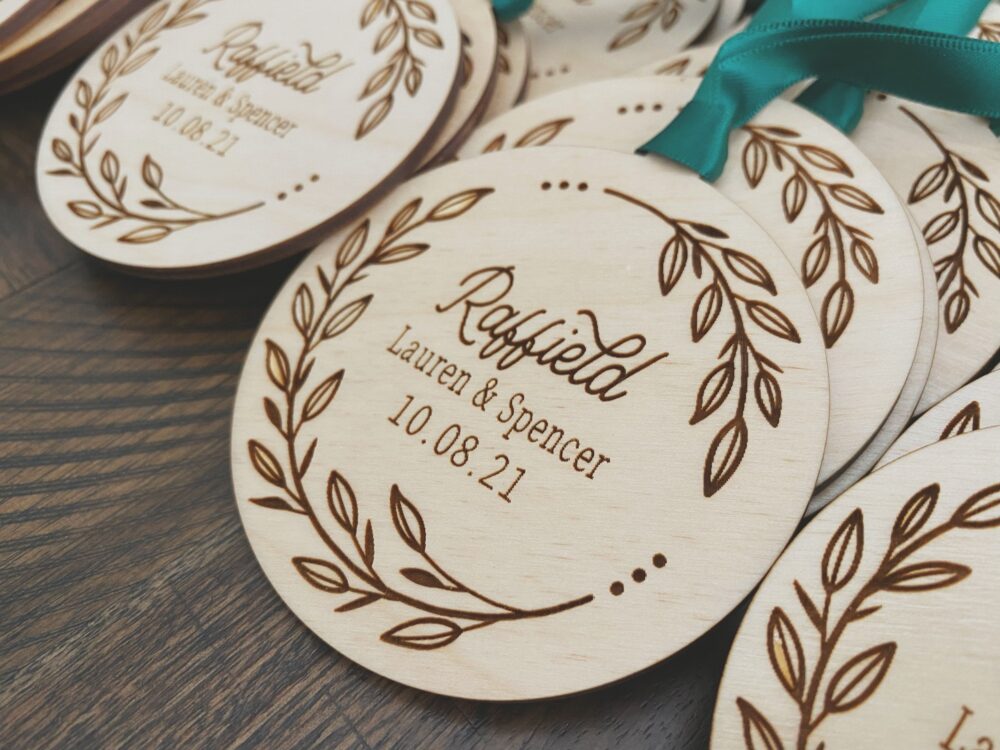 Winter Wedding Ornament, Favor, Christmas Party New Years Eve Custom Keepsake, Ornament