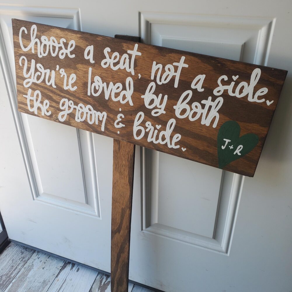 Rustic Wedding Sign Choose A Seat, Ceremony Seating Plaque
