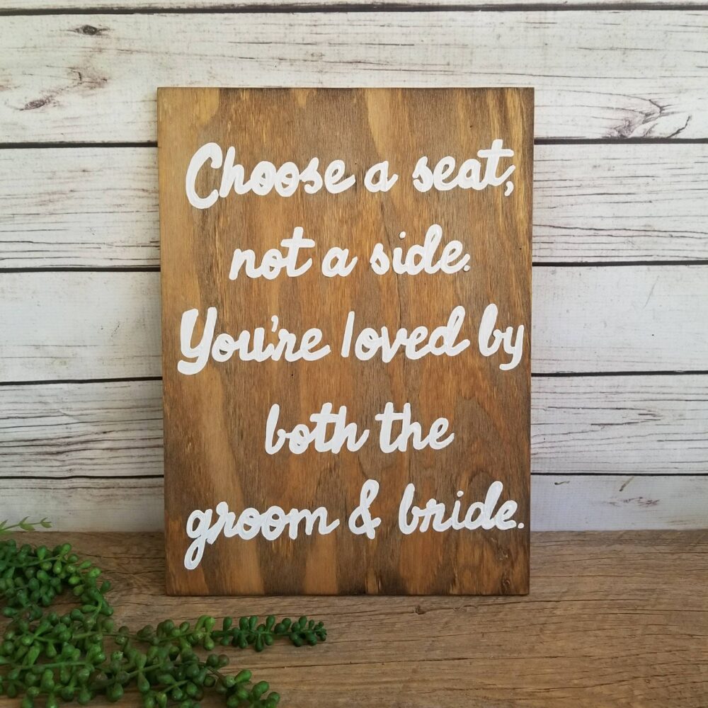 Rustic Wedding Seating Sign Open Ceremony Decor