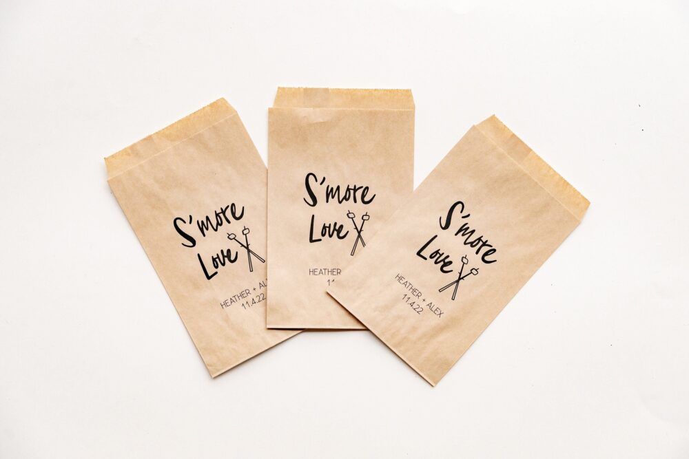 Smore Love Wedding Favor Bags - Rehearsal Dinner, Engagement Party, Bridal Shower Favor, Take Home