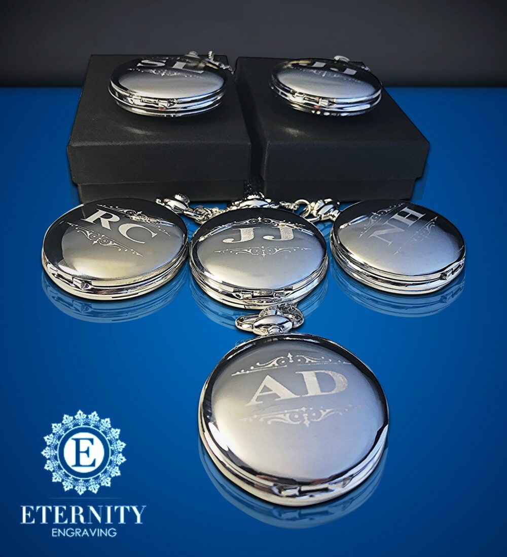 12 Engraved Groomsman Gift, Personalized Engraved Silver Watches Brides Maid Gift, Groom Officiant Gifts For Him