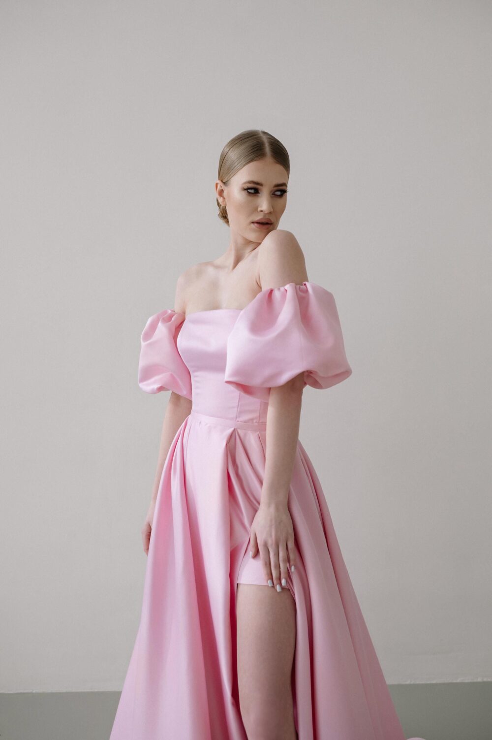 Pink Mini Wedding Dress Custom Made Short Bridal Gown