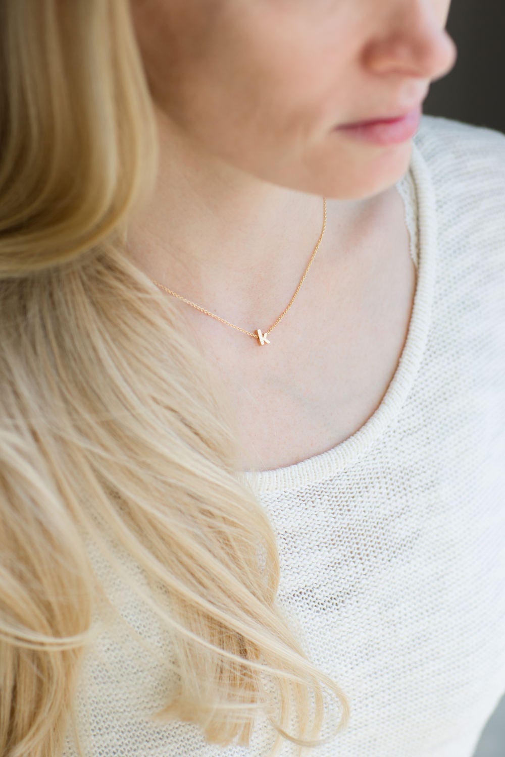 Bridesmaid Gifts, Engagement Gift, Wedding Jewelry, Bridesmaids Necklaces, Initial Necklace, Letter Personalized Gift For Her