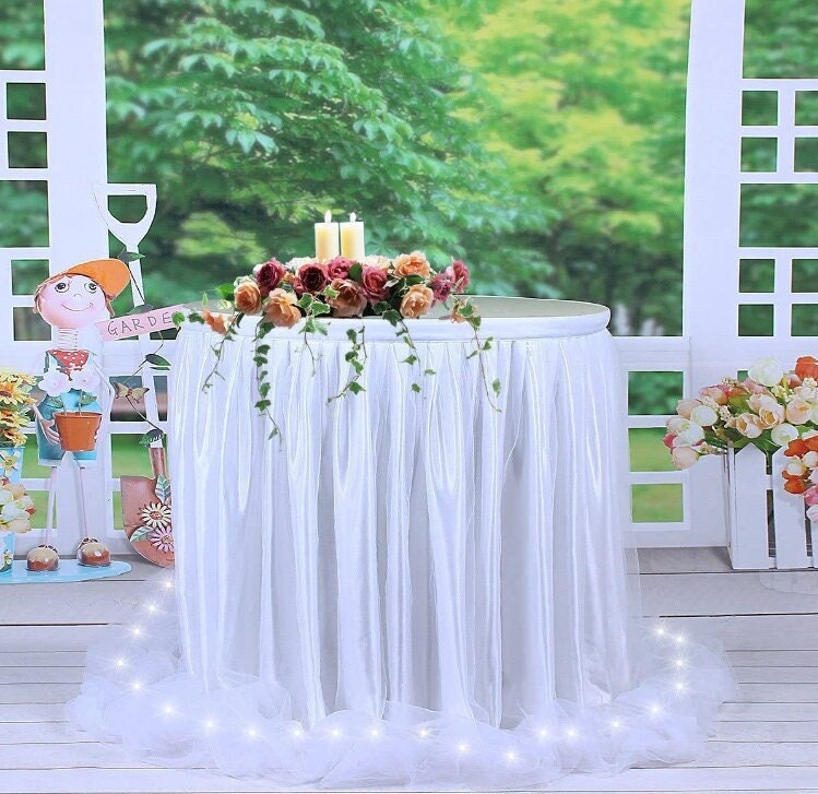 Tulle Table Skirt, Party Decoration - 77cm Height