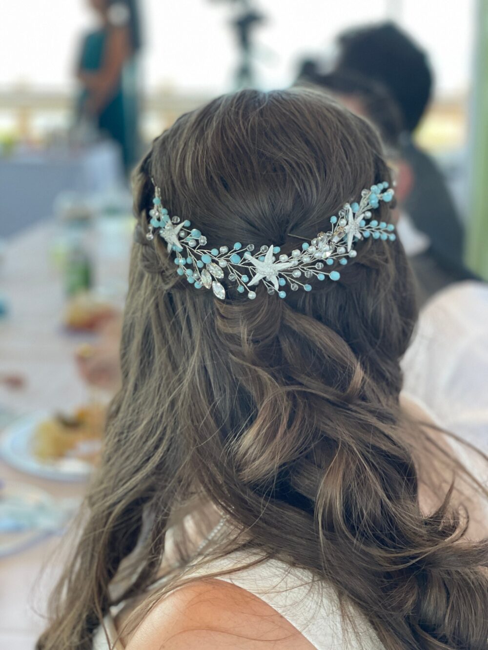 Seafoam Beach Wedding Hair Accessories Mermaid Headband Blue Seashell Vine Adult Starfish Crowns Seash