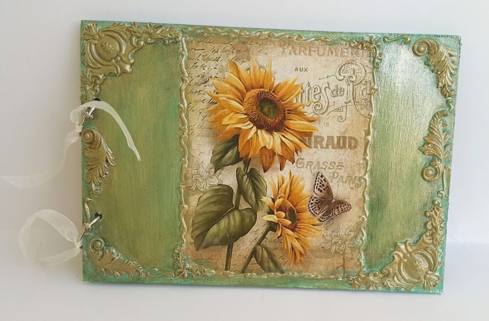 Sunflowers Wedding Book, Unique Wedding Guest Book Wood, Rustic Wood, Personalized Guest Book, Custom Order Guestbook