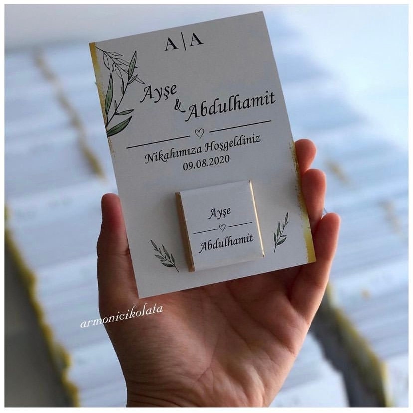 Wedding Chocolate, Favors, Engagement Favors Chocolate For Guests, Card