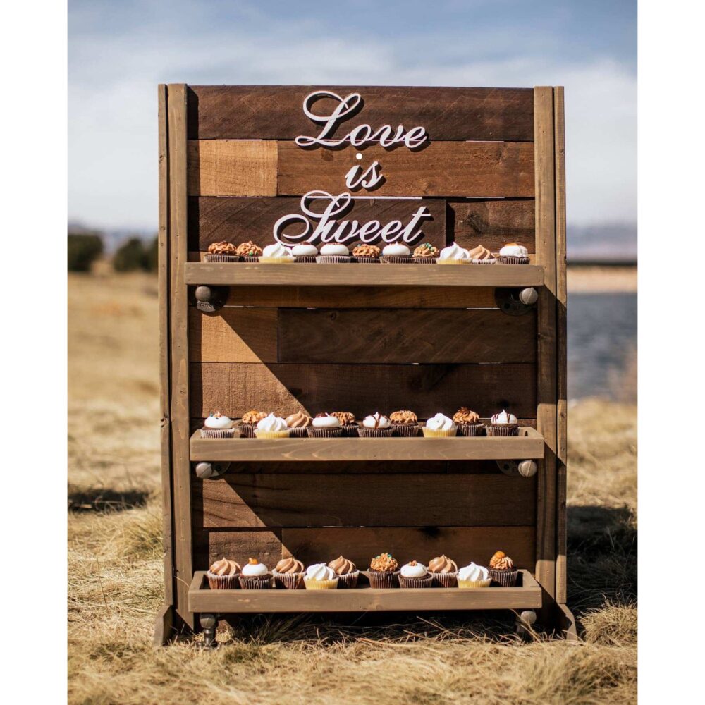 Rustic Dessert Display, Wedding Shelf, Station, Cupcake Stand, Bar