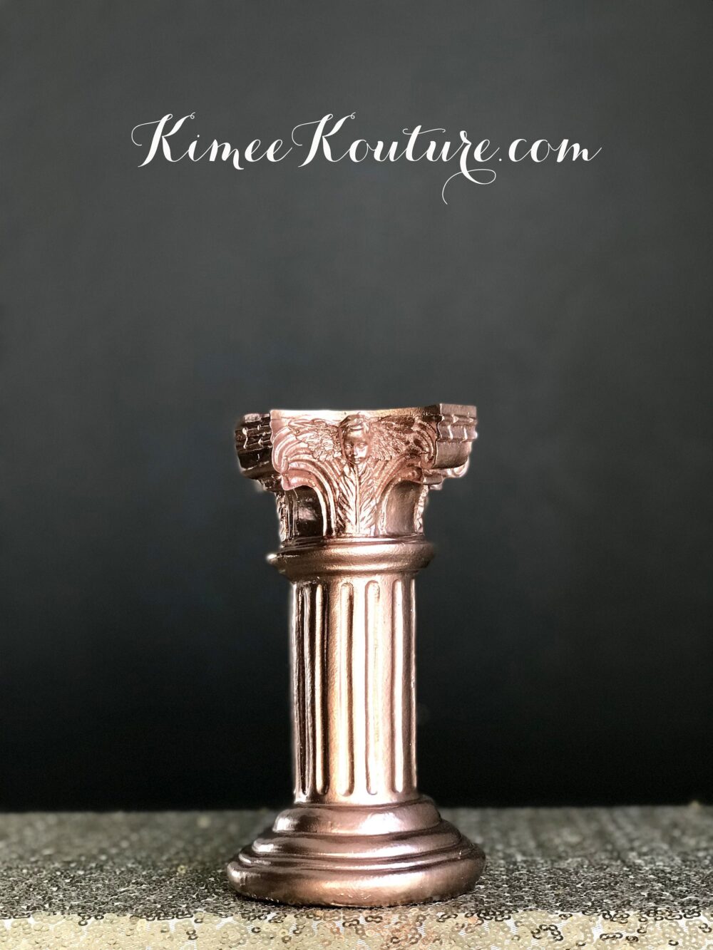 Rose Gold Greek Column Decor Wedding Centerpiece Candle Holder