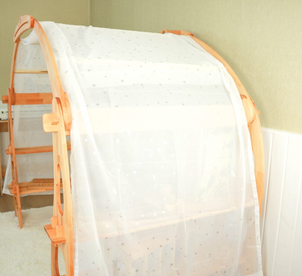 White Fabric With Silver Stars Tulle Christmas Birthday Gift For Kid Stars Play Stand Canopy Seasonal Decoration Fabric