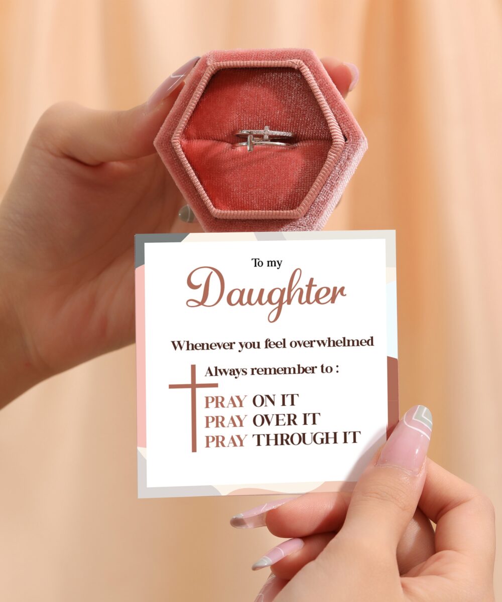 Cross Rings For Women - Sterling Silver Ring Christian Catholic Jewelry Gifts Faith Purity Commitment Rings Birthday Gift