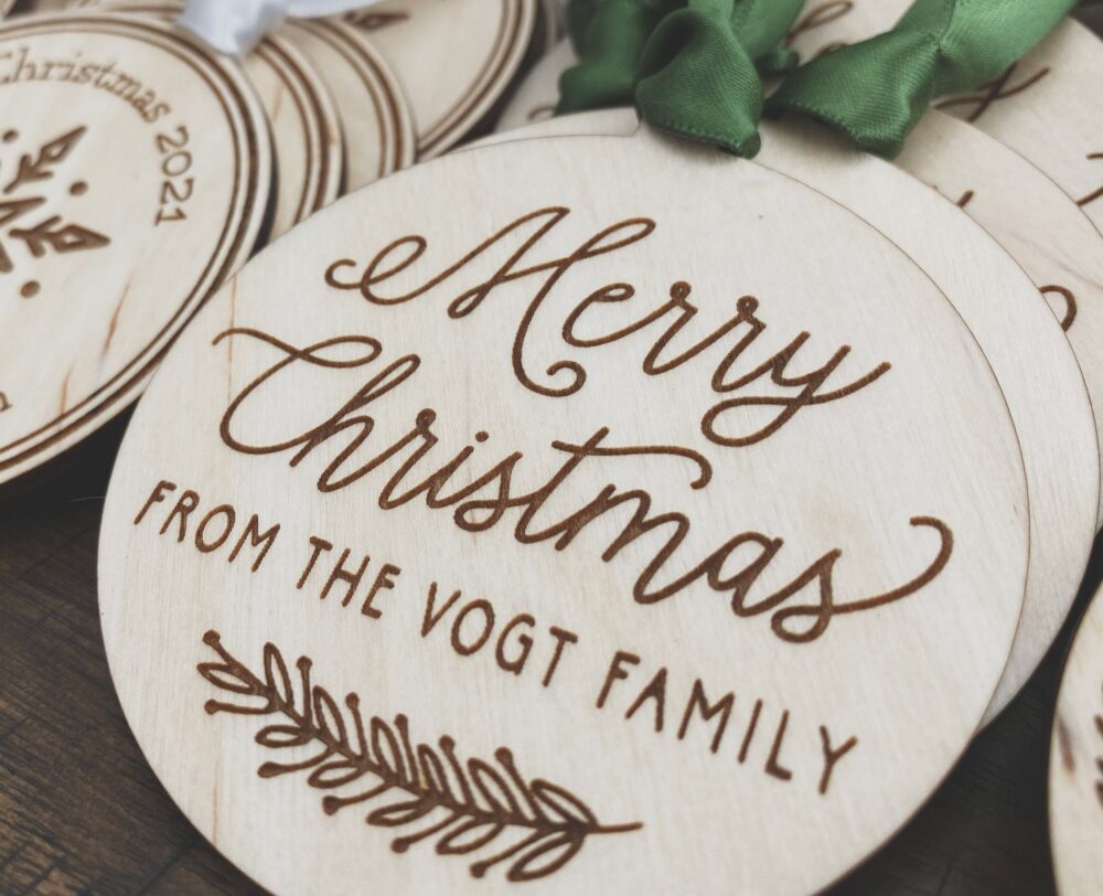 Winter Wedding Ornament, Favor, Christmas Party New Years Eve Custom Keepsake, Ornament