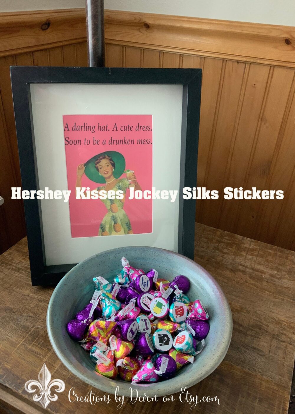 Kentucky Derby Party Favors For Hershey Kisses Or Life Savers 108 Circles/Sheet Ready To Peel & Stick