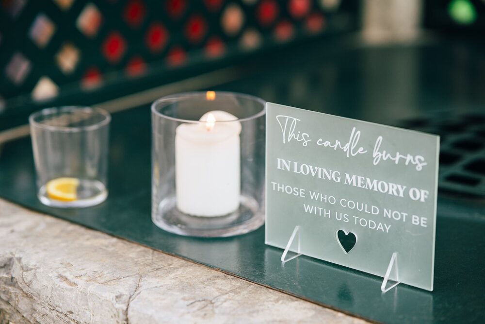 In Loving Memory Wedding Sign With Stands This Candle Burns Acrylic Signage Memorial