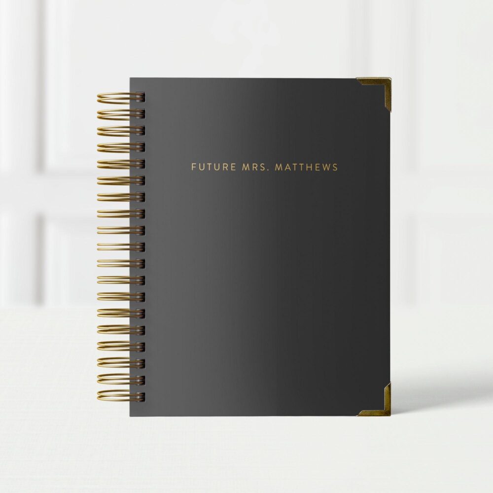 Personalized Wedding Planner Book, Custom Engagement Gift For Bride, Organizer & Checklist, 12 Or 18 Month Planner, Future Mrs