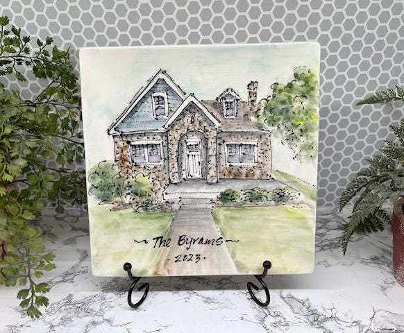 Wedding/ 9Th Anniversary/Personalized Platter/House Home Plate/Housewarming/Handmade/Serving Dish/Realtor/Heirloom/Gift Mom Dad Grandparent