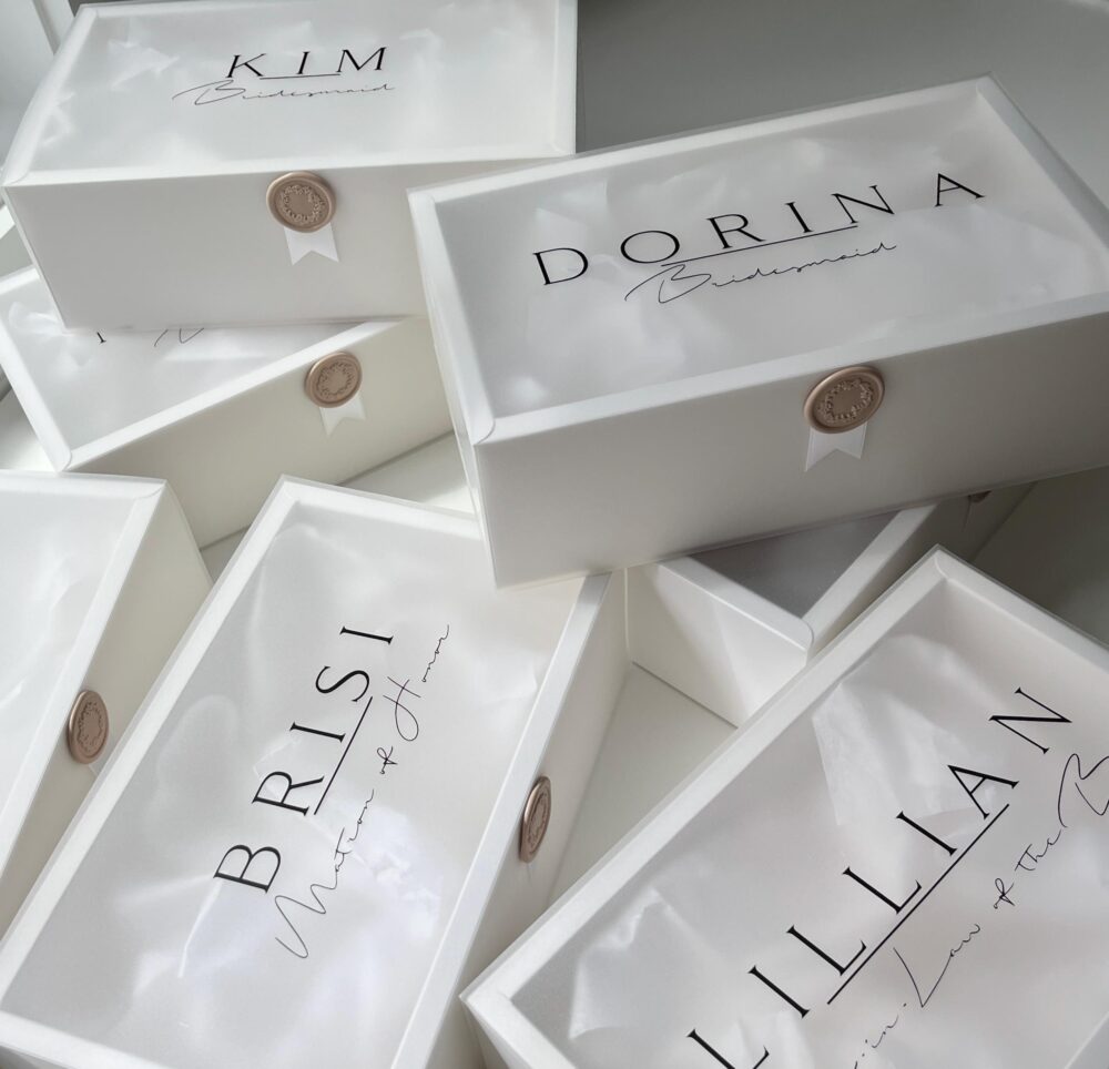 Personalized Bridesmaid Proposal Box, Frosted Gift Box With Wax Seal, Custom Boxes For Bridal Party Gifts