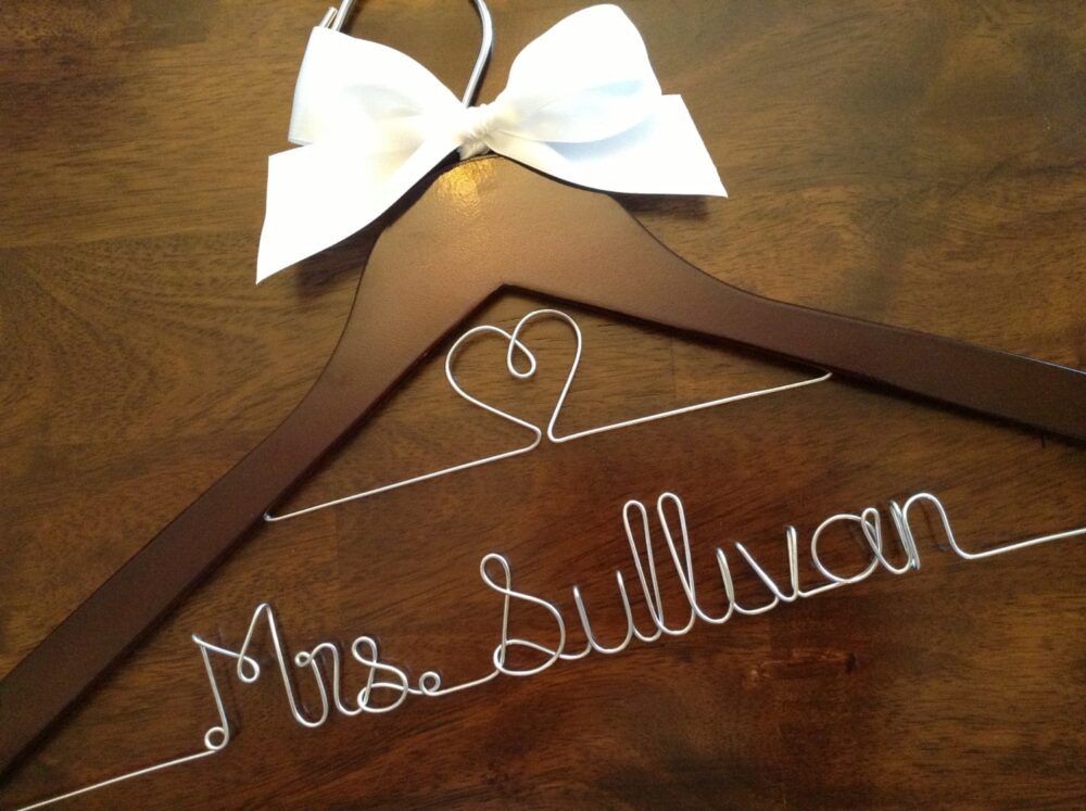 Cyber Sale Wedding Hanger, Double Row, Bride Bridesmaid Personalized Wedding Dress Custom Hangers
